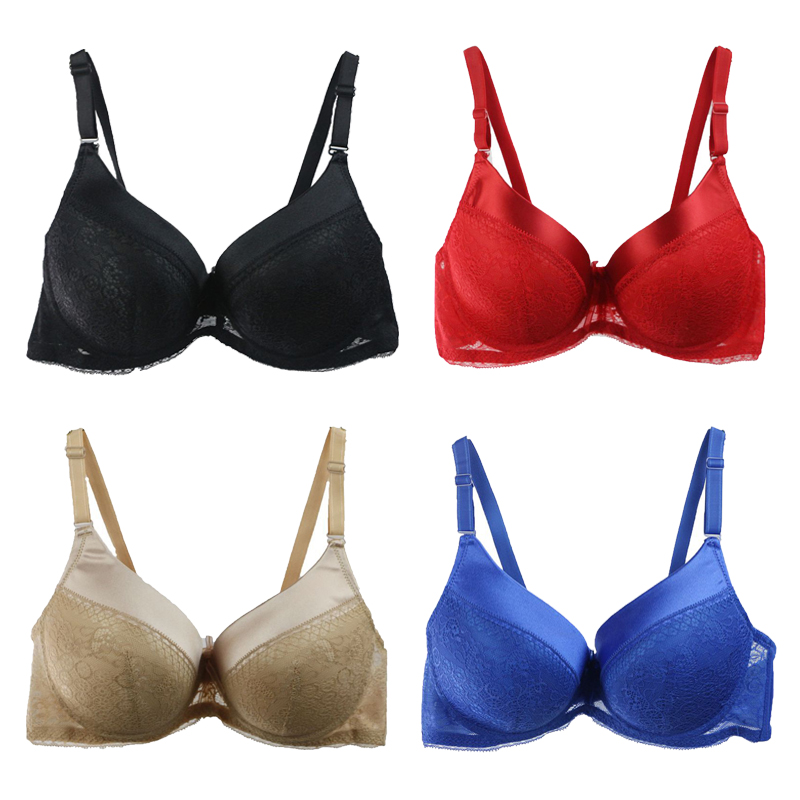 UK SIZE Ladies Lace Underwear Super Boost Padded Push up Bra 36 38 40